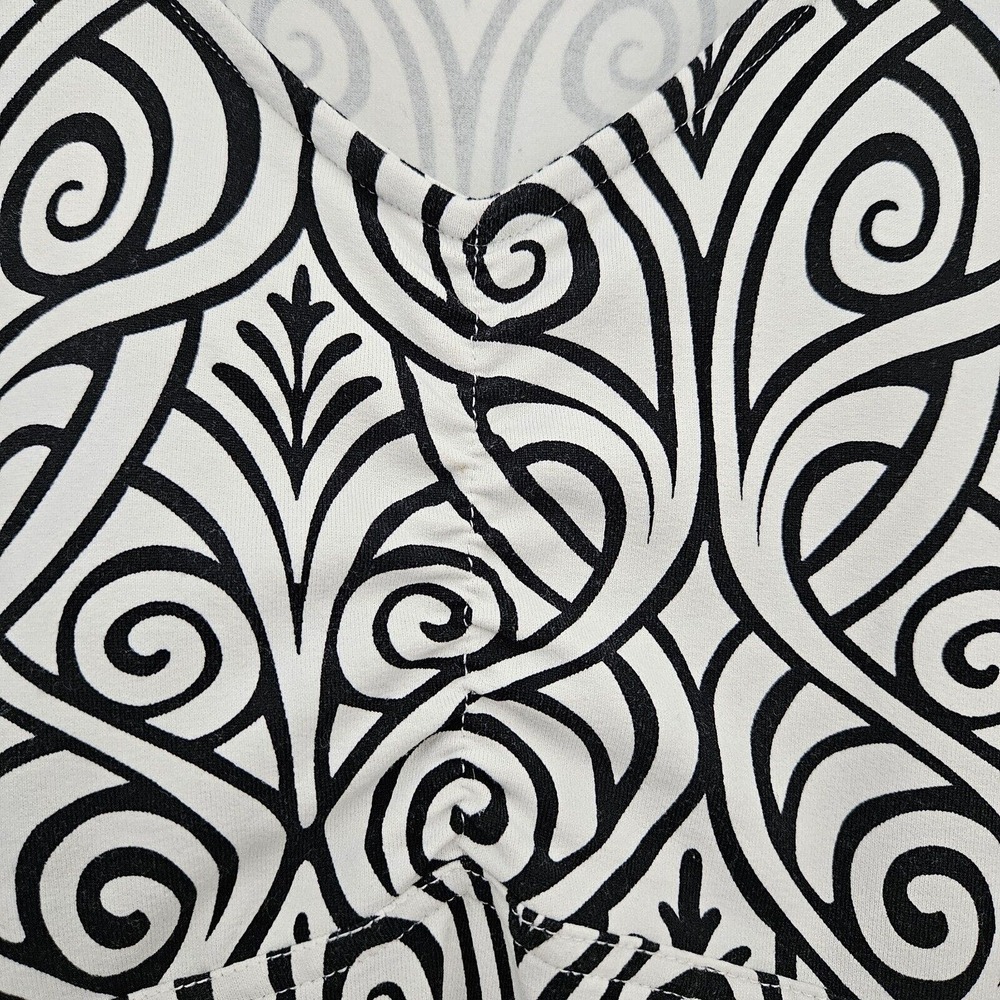 Title Nine Black and White Sheath Midi Dress V-Neck - Picture 4 of 10
